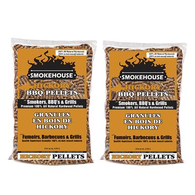SMOKEHOUSE BBQ Pellets 5# Bag - Hickory / Hickory - 2-Pack