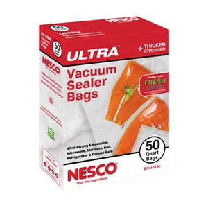 NESCO Heavy Duty Vacuum Sealer Bags- Quart 50 count
