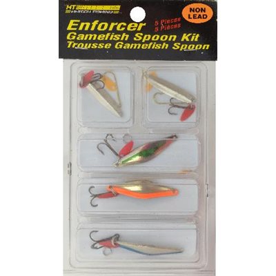HT ENTERPRISE Enforcer Gamefish Spoon Kit 5pc., 1 1 / 2 - 1 3 / 4 Spoons