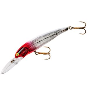 BOMBER Deep Long A Silver Flash Red Head Size 3-1 / 2'', 3 / 8 oz