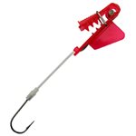 PROTROLL E Rotary Big Fin Red Single 5 / 0 Barbed Hook 40lb