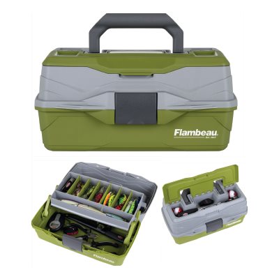 FLAMBEAU 1 Tray Tackle Box w / Lid Storage