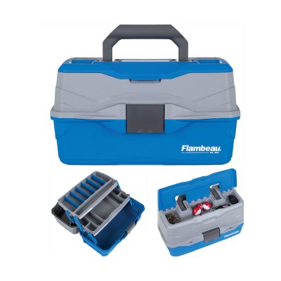 FLAMBEAU 2 Tray Tackle Box w / Lid Storage