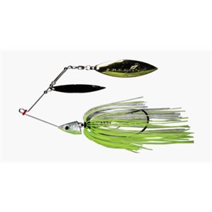 FREEDOM Double Wilow Leaf Spinnerbait White Chartreuse 1 / 2 o
