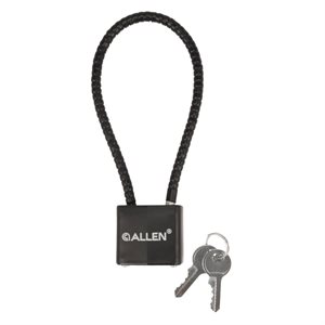 ALLEN Cable Lock, 9IN, Black