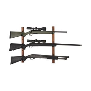 ALLEN Gun Collector 3 Place Wood With Metal Hooks