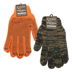 BACKWOODS Dot Gloves-Camo Green 12PC